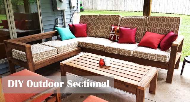 Diy Outdoor Sectional Couch Kinda, How To Make A Wooden Outdoor Corner Sofa