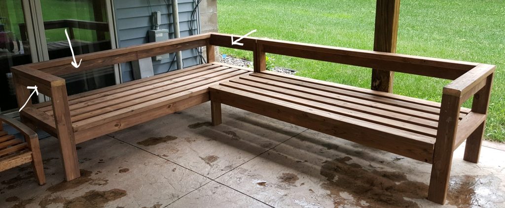 Diy Outdoor Sectional Couch Kinda, How To Make Outside Corner Sofa